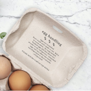 Tampons Encreurs Carton de manipulation des oeufs frais de la ferme