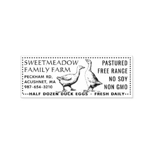 Tampons Encreurs Carton d'oeuf de canard vintage 2,5 po x 1 timbre