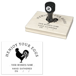 Tampons Encreurs Carton d'oeuf personnalisé de poulet rustique