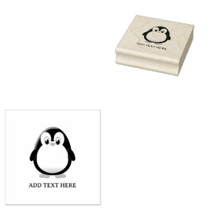 Tampons Encreurs Carton en pingouin mignon personnalisé