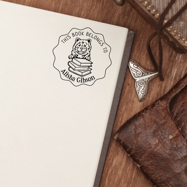 Tampons Encreurs Ce Livre Appartient À, Chow Chow Chow (Créateur téléchargé)