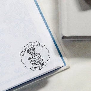 Tampons Encreurs Ce Livre Appartient À, Cute Pit Bull