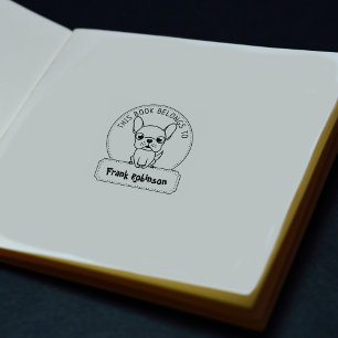 Tampons Encreurs Ce Livre Appartient À, Mignonne Chien, Livre Enfan