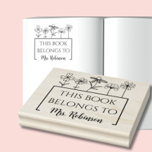 Ce Livre Appartient Au Étiquette De Livre Fleur sa