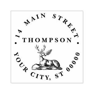 Tampons Encreurs Cerf avec Emblème héraldique de graisse