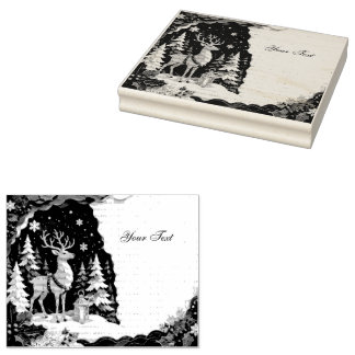 Tampons Encreurs Cerf de Noël Forest Frame
