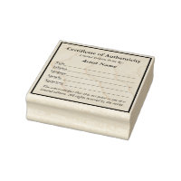 Certificat d'authenticité pour les tirages