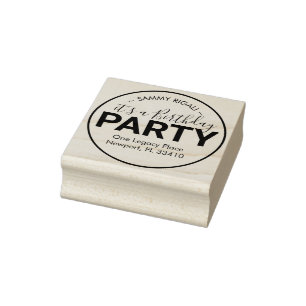 Tampons Encreurs C'est une fête d'anniversaire Adresse de retour