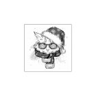 Chat blanc mignon Joyeux Noël