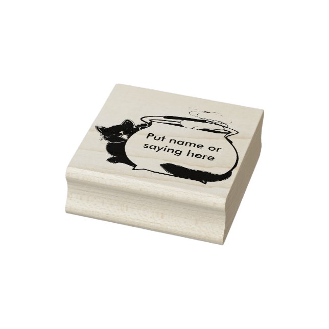 Tampons Encreurs Chat et chaudron 2 illustrations timbre d'art (Tampon)