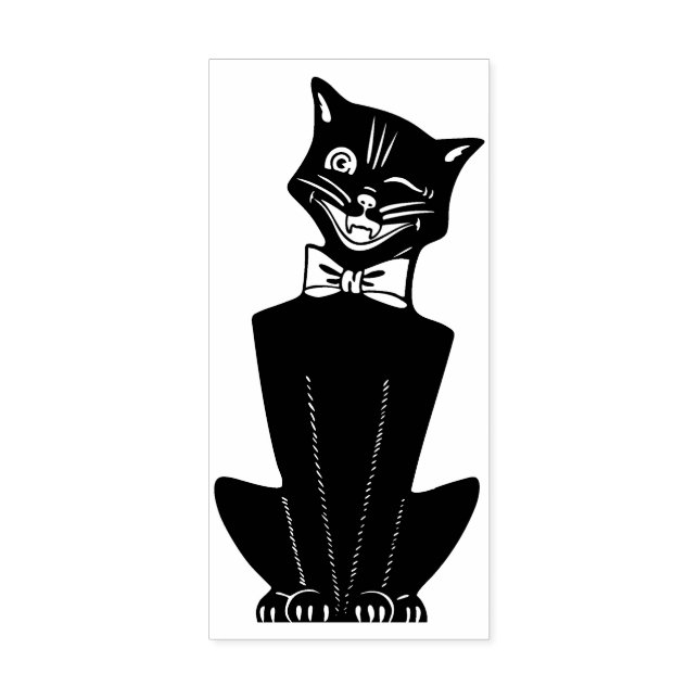 Tampons Encreurs Chat noir vintage (Impression)
