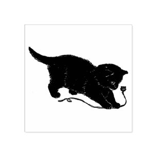 Tampons Encreurs Chat noir Vintage Kitten