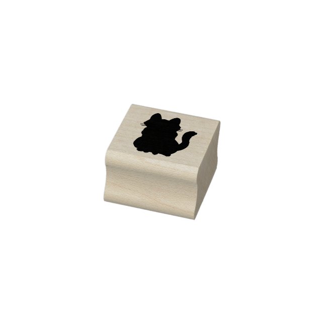 Tampons Encreurs Chat solide Kitten Animal Silhouette Plan (Tampon)