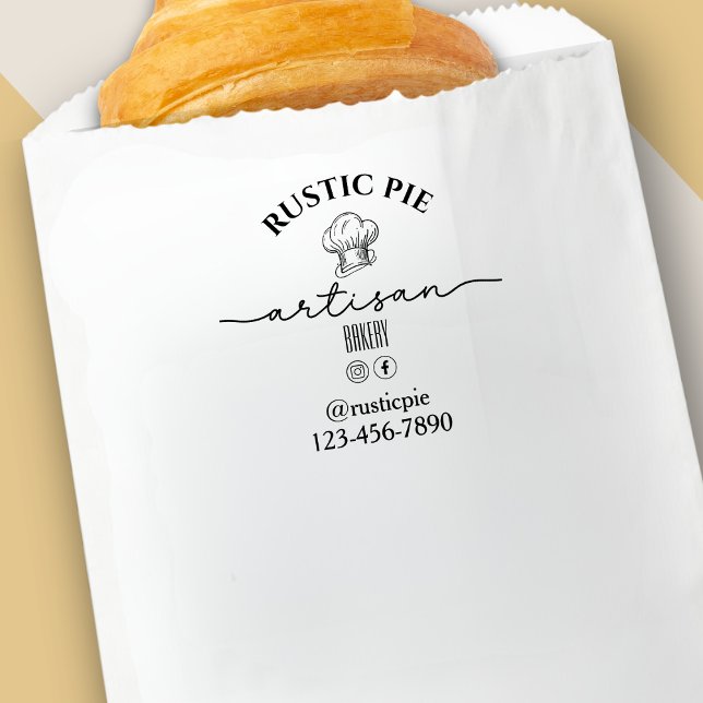 Tampons Encreurs Chef Artiste Casquette Nom commercial Boulangerie (Créateur téléchargé)