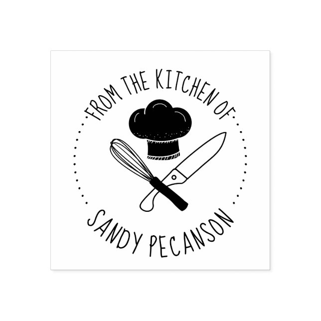 Tampons Encreurs Chef ustensiles casquettes personnalisés de la cui (Impression)