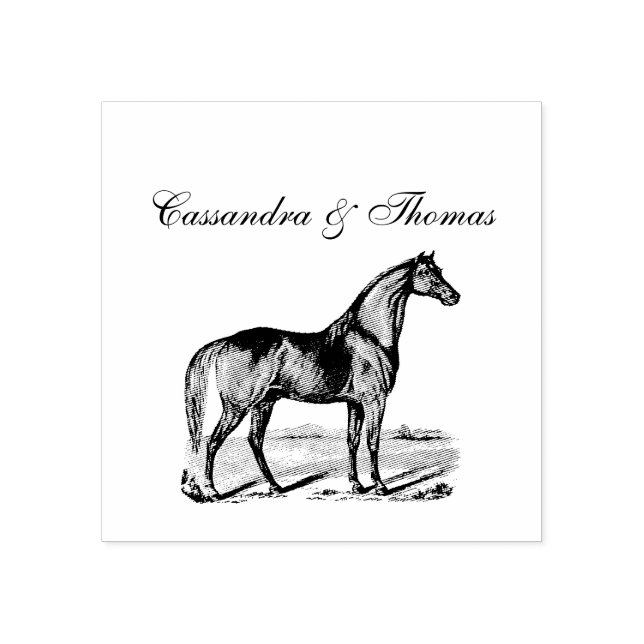 Tampons Encreurs Cheval vintage debout (Impression)