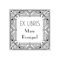 Chic Français Art Déco Type Nom personnel Ex Libri