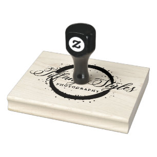 Tampons Encreurs Chic Modern Photographie Studio Entreprise Logo Pe