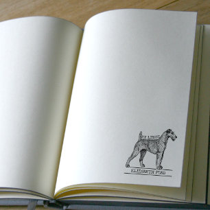 Tampons Encreurs Chien Irlandais Terrier Mignon Ex Libris Bibliothè