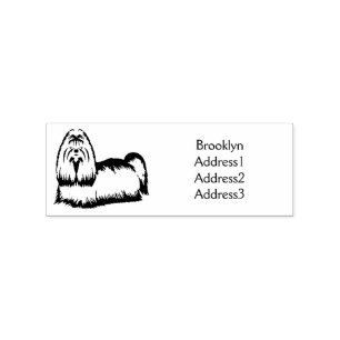 Tampons Encreurs Chih tzu long cheveux dessin de chien