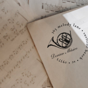 Tampons Encreurs Chorus de la Corne vintage Adresse de retour