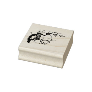 Tampons Encreurs Chouette de nuit classique en Branche avec Timbre