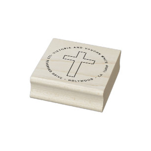 Tampons Encreurs Christian Cross Retour Adresse Religion Religion