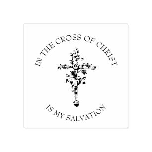 Tampons Encreurs Christian Floral Cross Religieux Vintage