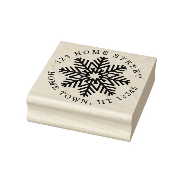 Tampons Encreurs Christmas Holiday Snowflacon Adresse de retour (Tampon)
