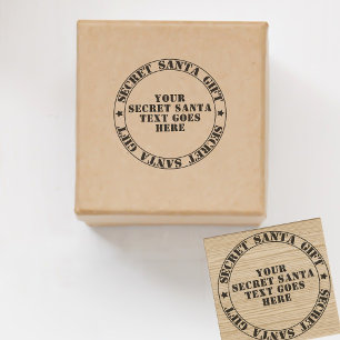 Tampons Encreurs Christmas Secret Père Noël Cadeau Exchange personn