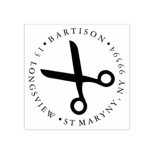 Tampons Encreurs ciseaux à coudre ADRESSE DE RETOUR RETOUR Timbre e