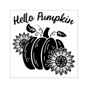 Tampons Encreurs Citrouille Sunflowers Cute Ajouter votre texte