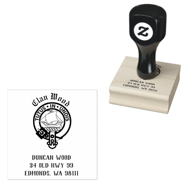 Tampons Encreurs Clan Bois Crest Badge Personnalisable Timbre En Ca (Tamponné)