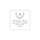 Classic Laurel Wreath Monogramme Adresse de retour