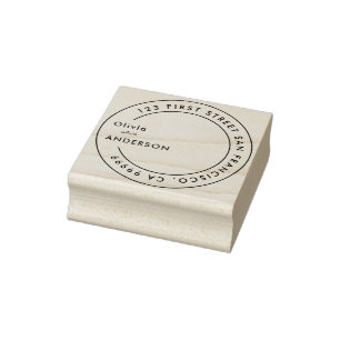 Tampons Encreurs Classic Mariage Noms et Ronde Adresse Rubbe