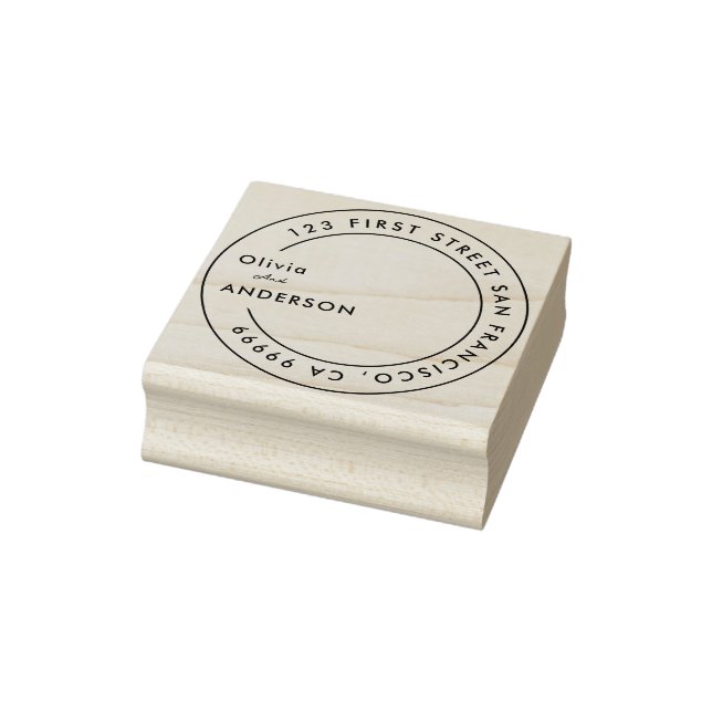 Tampons Encreurs Classic Mariage Noms et Ronde Adresse Rubbe (Tampon)