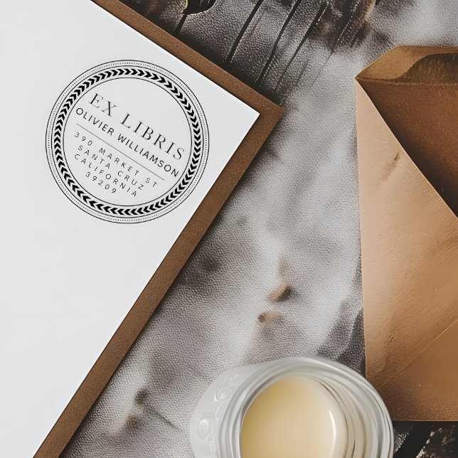 Tampons Encreurs Classic Masculine Frame Ex Libris Plaque (Créateur téléchargé)