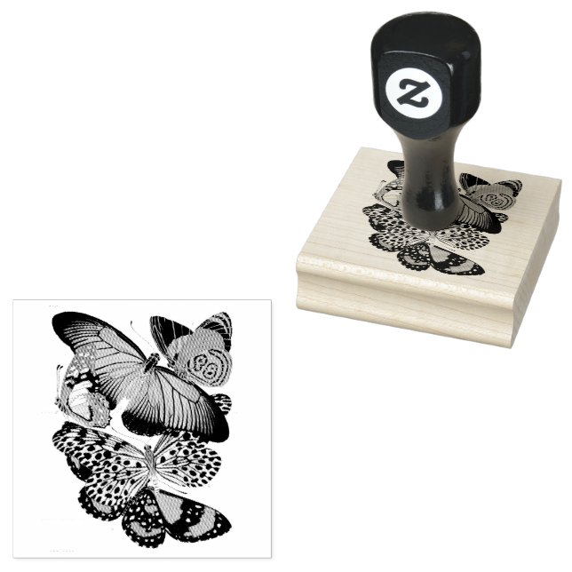 Tampons Encreurs Cluster vintage de papillons (Tamponné)