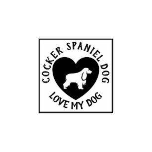Tampons Encreurs Cocker Spaniel Chien logo Amour Scrapbooking