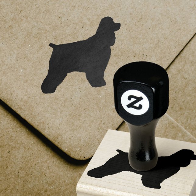 Tampons Encreurs Cocker Spaniel Chien Silhouette Timbre en Caoutcho (Créateur téléchargé)