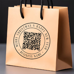 Tampons Encreurs Code QR « Joyeux Noël et Bonne Année » 4X5
