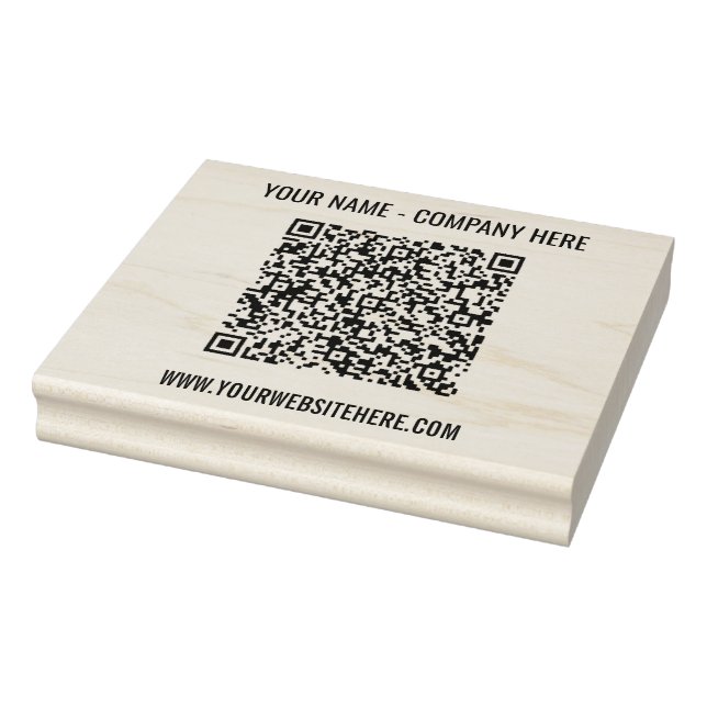 Tampons Encreurs Code QR personnalisé Info Nom du site Web Timbre e (Tampon)