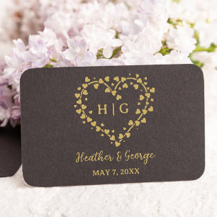 Tampons Encreurs Coeur avec coeur Mariage Monogramme Design