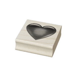 Tampons Encreurs Coeur rouge, coeur d'amour, timbre en caoutchouc