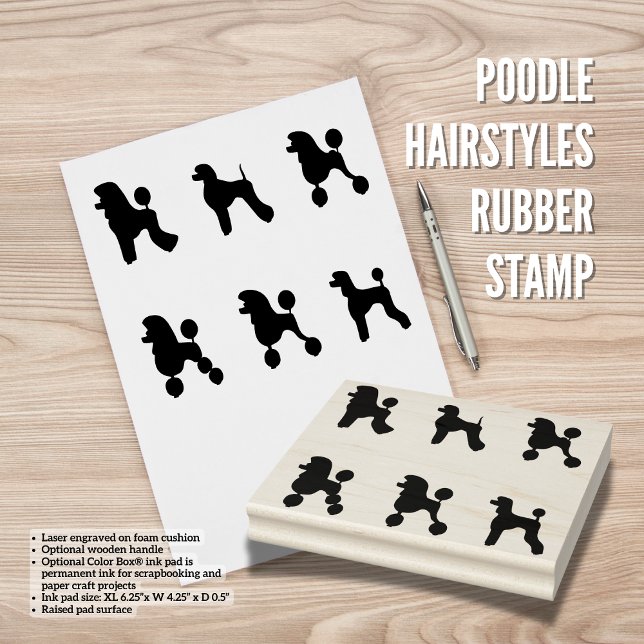 Tampons Encreurs Coiffure de caniche Timbre en caoutchouc (Birthday Depot
Poodle Hairstyles Rubber Stamp)
