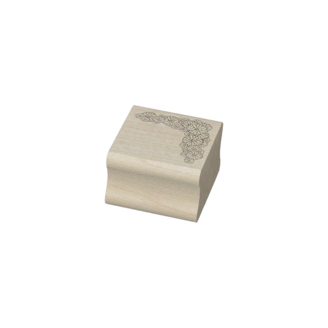 Tampons Encreurs Coin fleur marguerite artisanal (Tampon)