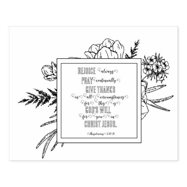 Tampons Encreurs Colorier Verset Bible pour Thanksgiving 1 Thess. 5 (Impression)