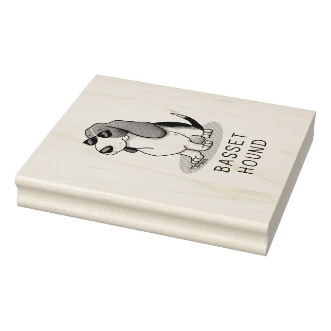 Tampons Encreurs Cool Basset Hound chien et lunettes de soleil (tri (Tampon)