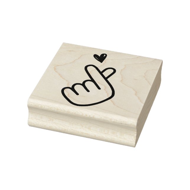 Tampons Encreurs Coréen K-pop Coeur main bleu rouge (Tampon)