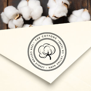 Tampons Encreurs Cotton Boll Icône Return Adresse